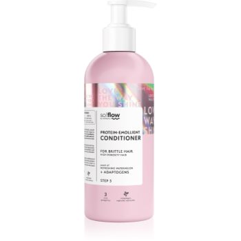 so!flow High Porosity Hair Protein-Emollient Conditioner balsam pentru indreptare petru par fragil si fara vlaga - imagine 2